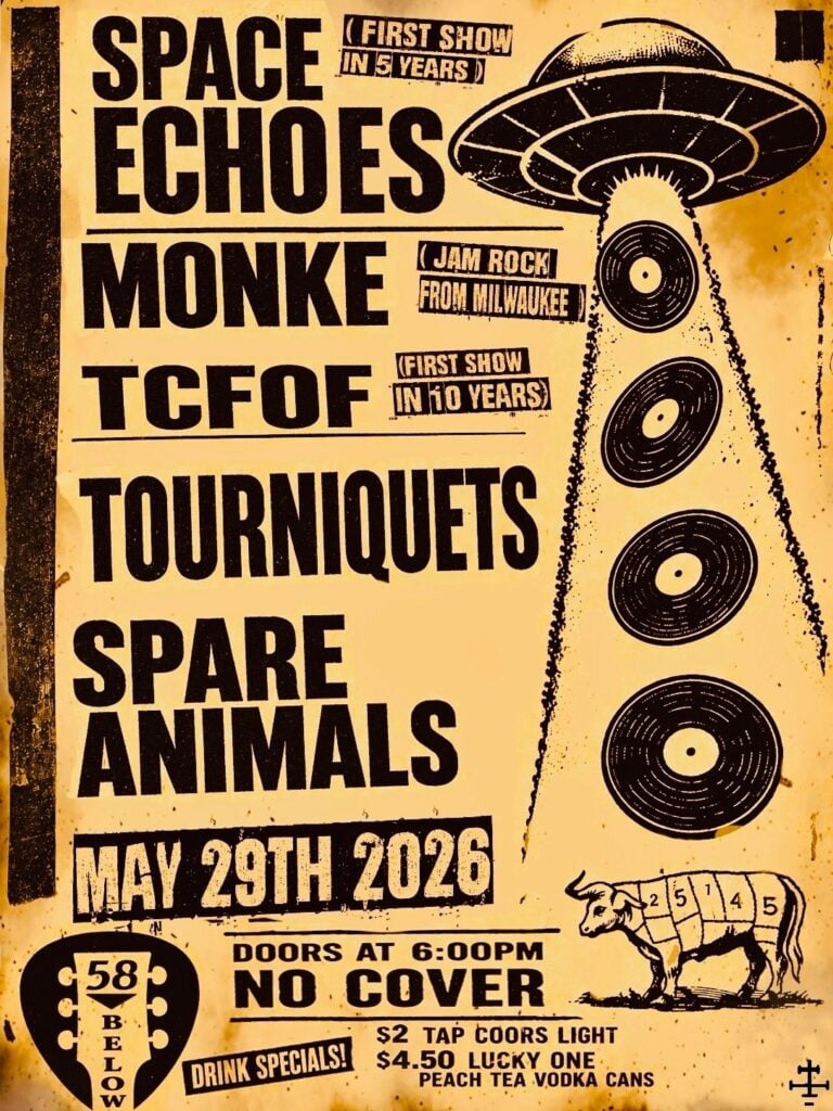 TCFOF Space Echoes MonkE Tourniquets and Spare Animals at 58 Below